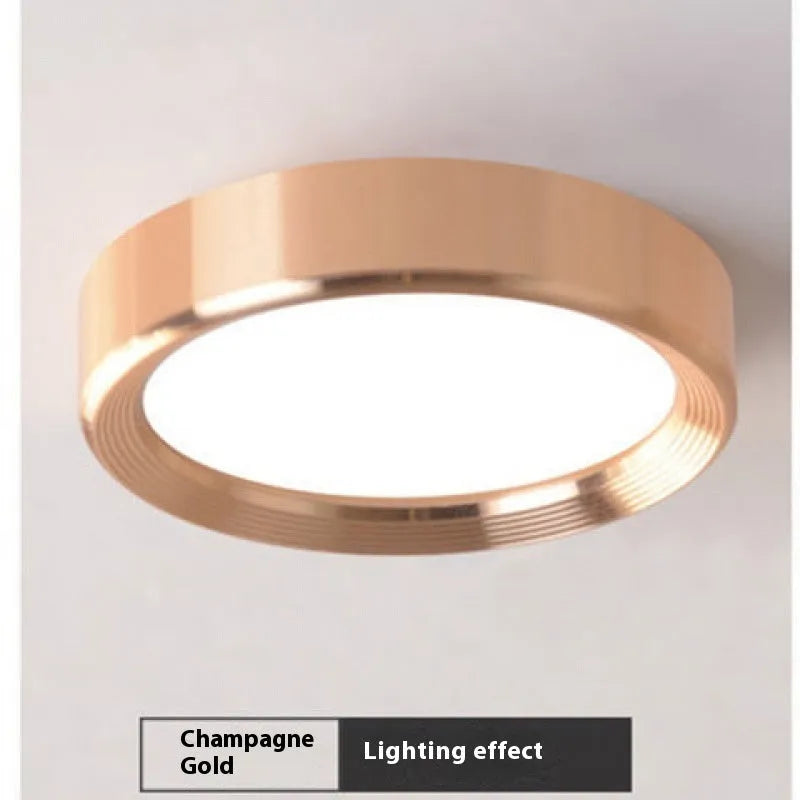 LED ultra-thin surface mounted downlight ceiling light in black aluminium shell