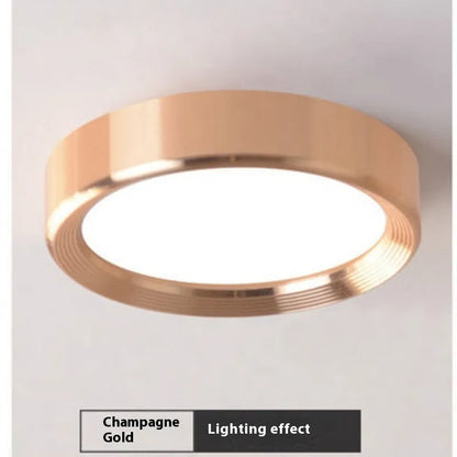 LED ultra-thin surface mounted downlight ceiling light in black aluminium shell