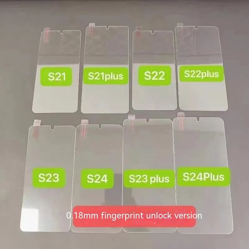 Samsung mobile phone tempered glass screen protector full screen HD anti-fingerprint for Samsung S21 S22 S23 S24 series and FE Lite C Note models with 1 or 10 piece pack options