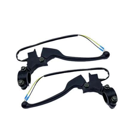 Aluminium alloy brake handle assembly with 22mm thick grip and electrical wiring
