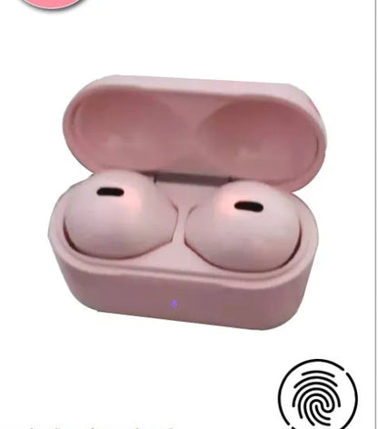 Invisible mini in-ear Bluetooth headset with 9mm discreet design in skin colour, white, or pink options