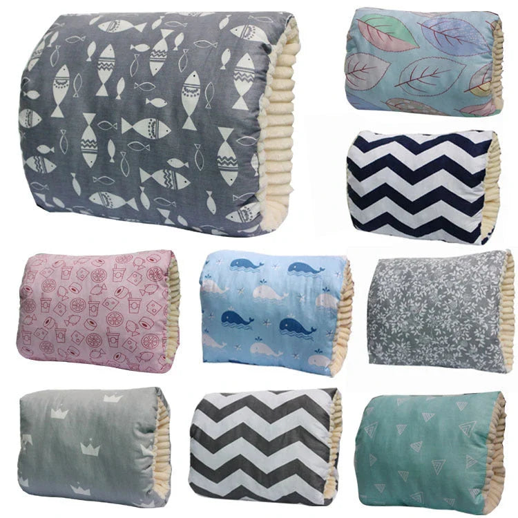 Adjustable nursing pillow with various color options, designed to provide comfort and support for breastfeeding mothers