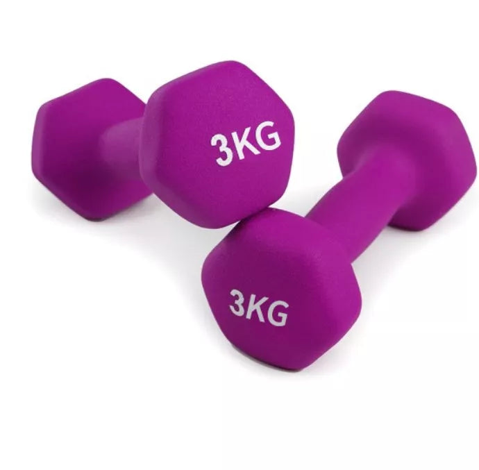 Yiling Hexagonal Household Dumbbells in various colours and weights