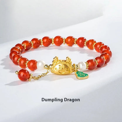 Natural agate and crystal bracelet with 8mm diamond-cut beads on a wrist.