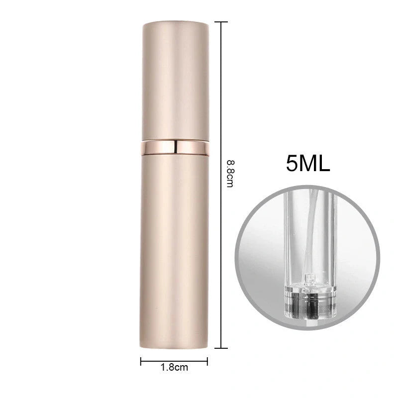 Compact perfume vaporizer in various colours with leak-proof design
