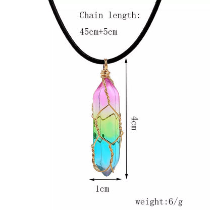 Women's Transparent Geometric Diamond Crystal Necklace with sparkling crystals