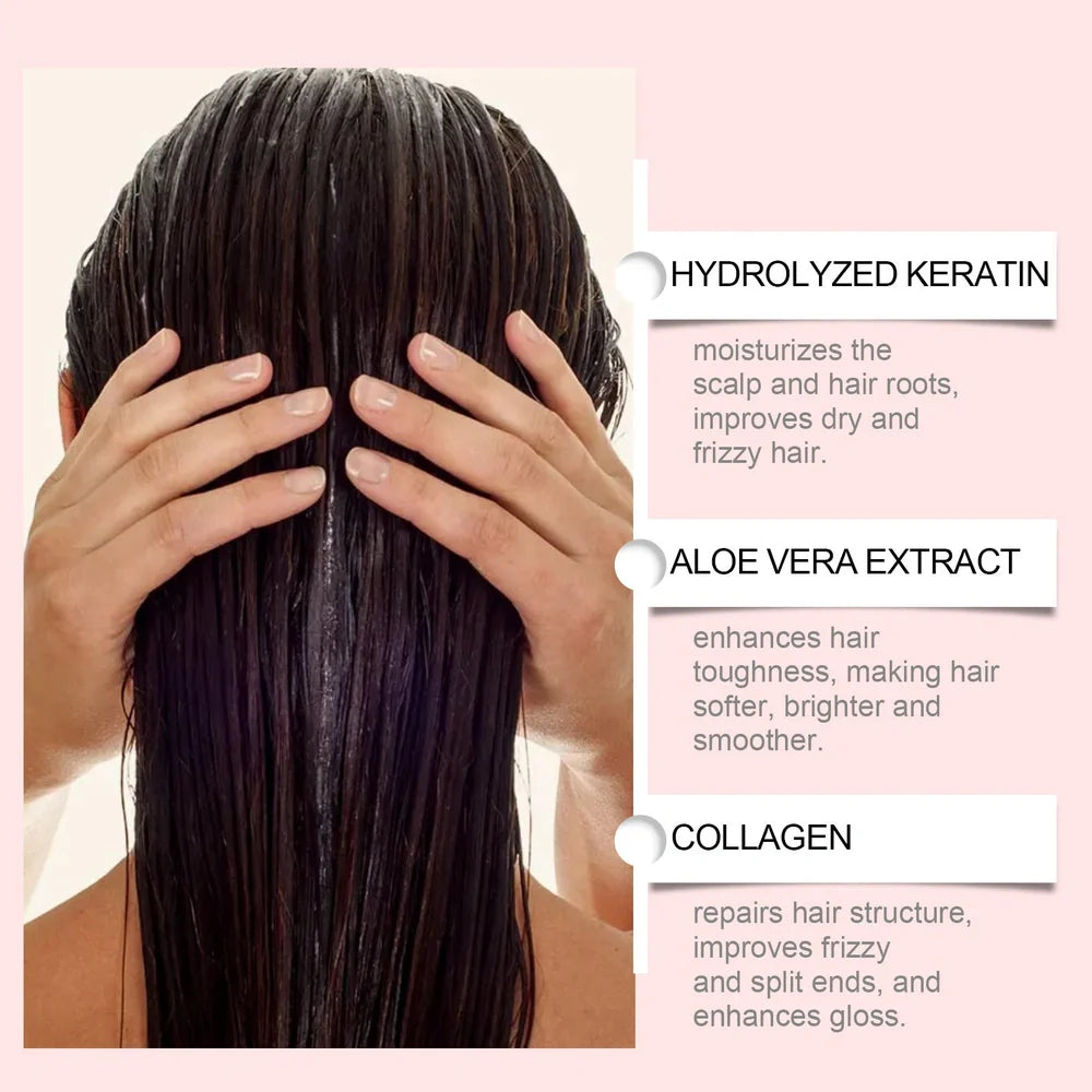 5.5cm cube hair mask with hydrolysed keratin and collagen for protein repair