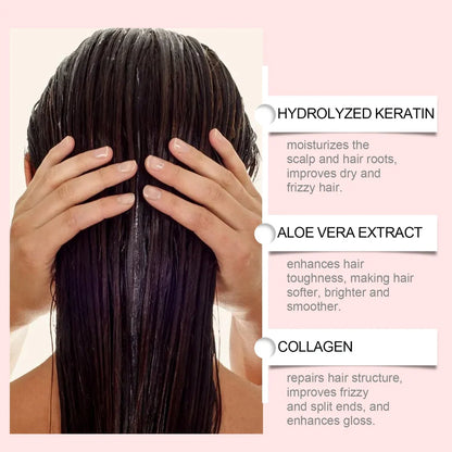 5.5cm cube hair mask with hydrolysed keratin and collagen for protein repair