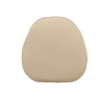 Minimalist brown car headrest pillow and lumbar seat cushion set for neck and back support