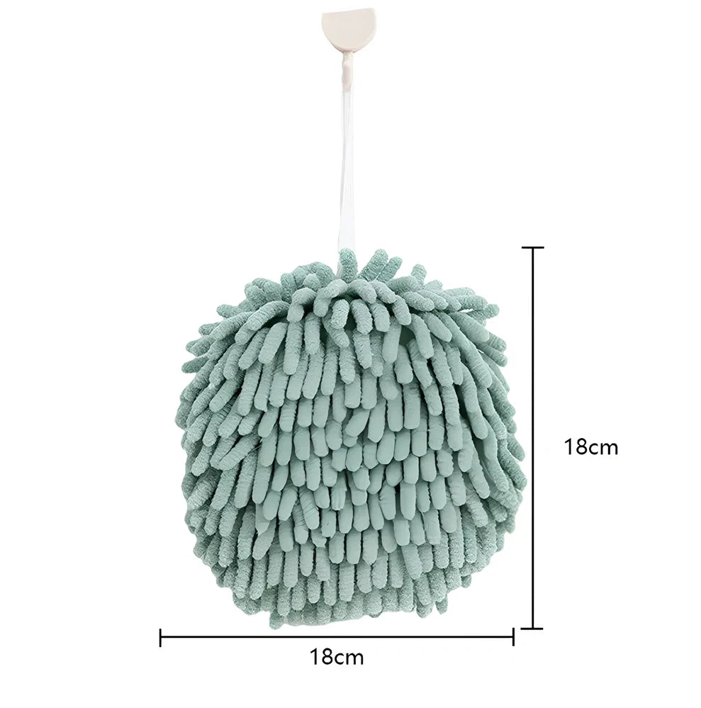 17x17cm blue chenille wiping cloth absorbing water in kitchen sink, 76g lightweight absorbent towel