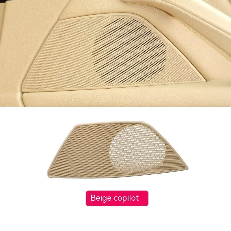BMW 5 Series front door speaker cover in ABS PC plastic, shown in a selection of colours.