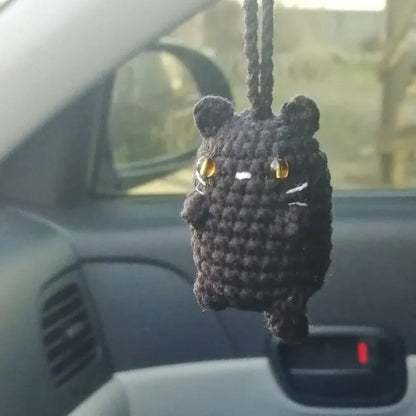 Plush hand-woven car hanging ornament with Halloween cartoon character design