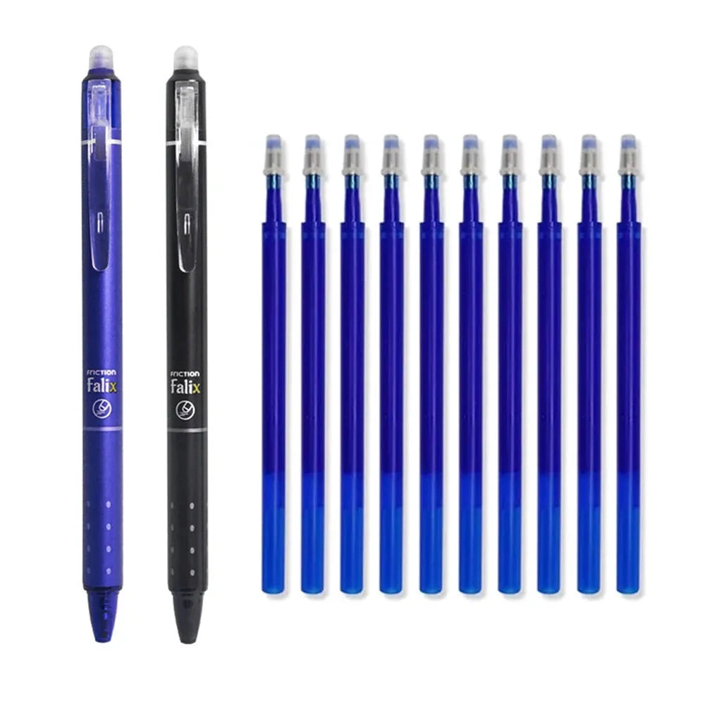 Hot Erasable Push Gel Pen with 0.5mm stainless steel nib and plastic shell.