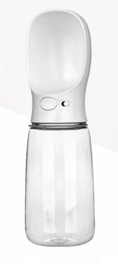 Traveling Out Portable Dog Water and Food Dispenser in pink, green, blue, and gray