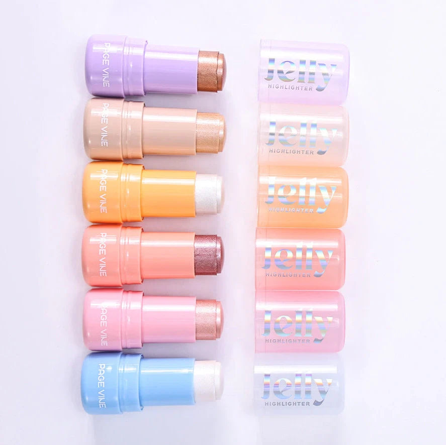 VINE cream contour stick with plastic housing showing six colour options for cheekbone highlighting