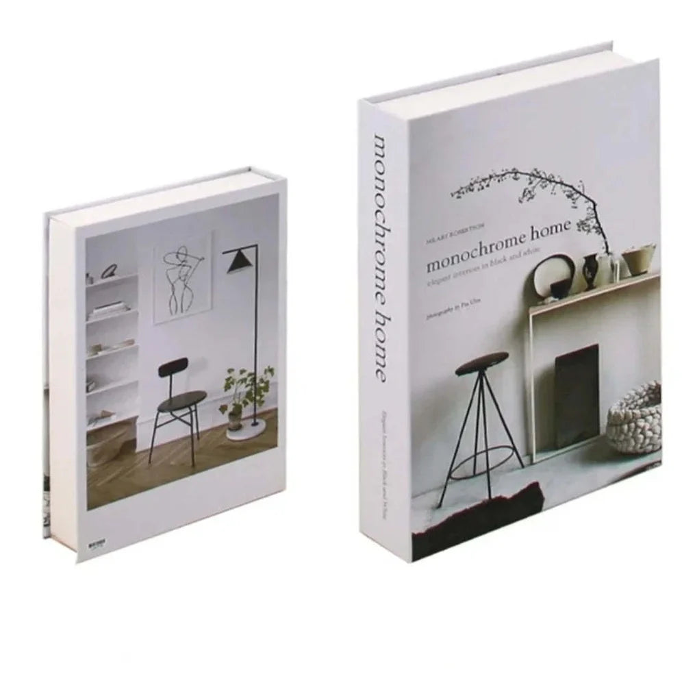 Cardboard fake book ornament 27cm high text shape in Black for shelf decoration
