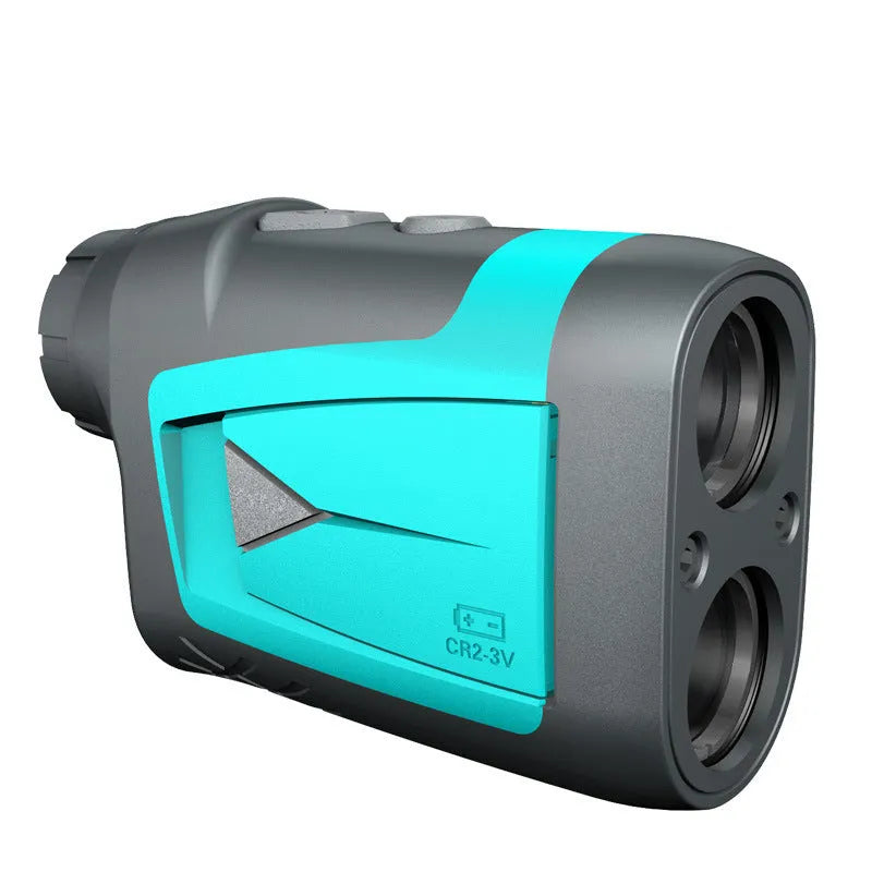 Handheld infrared laser rangefinder measuring 110x65x38mm for 600 metre distance measurement in golf and power maintenance