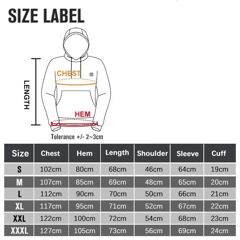 2024 Outdoor Electric USB Heating Jacket in black and grey with adjustable heat settings
