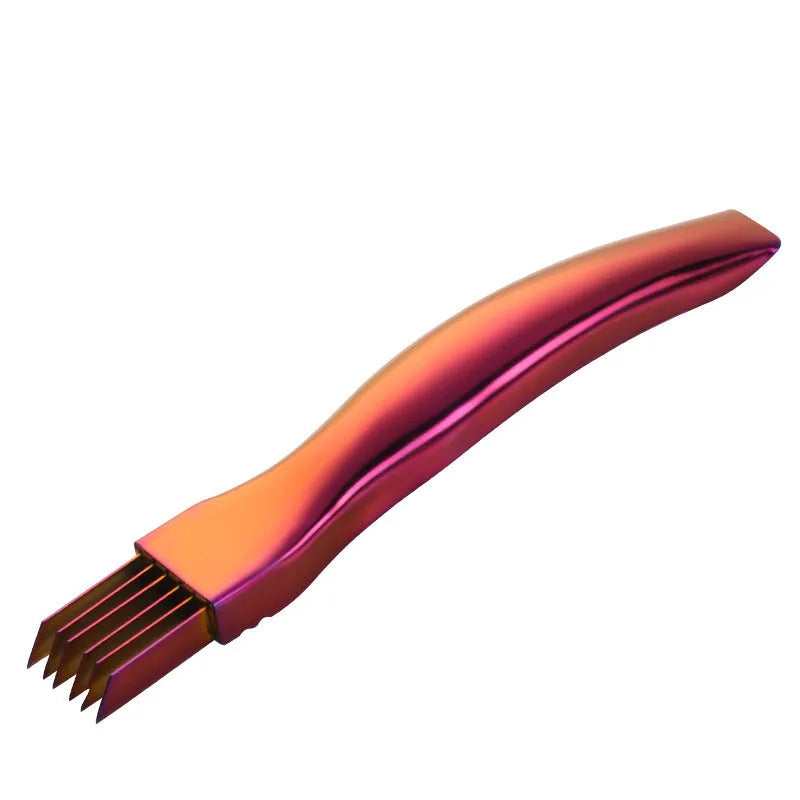 Metal onion chopper kitchen gadget in multiple colour options