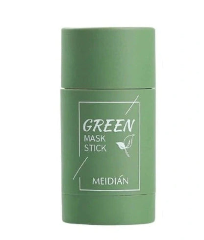 Green tea and eggplant clay mask stick with 40g content for deep cleansing and acne reduction