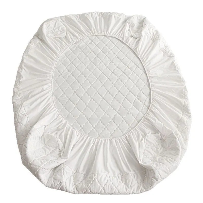 Diamond lattice quilted waterproof mattress protector set in black, grey, pink or white with fitted sheet and pillowcases