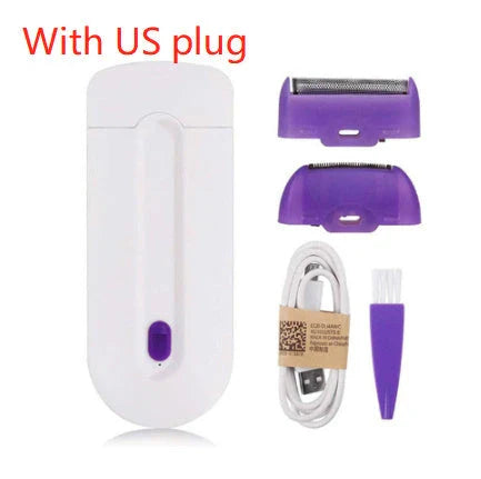 Cordless facial hair remover with micro-oscillation technology for painless, smooth hair removal on sensitive skin