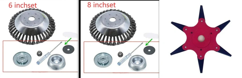 Stainless steel wire lawn mower head for garden weed and debris removal