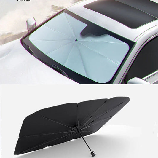 Versatile car sun shade with foldable design and powerful UV protection for windshield