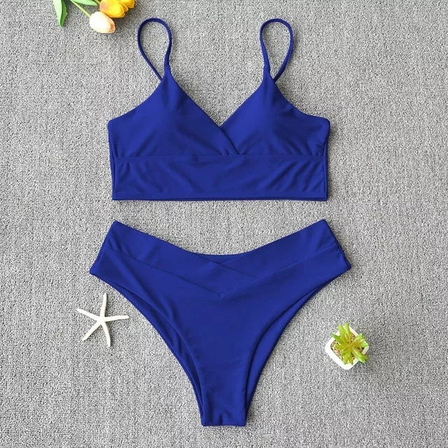 Women's two-piece swimwear bikini in quick-drying polypropylene fabric