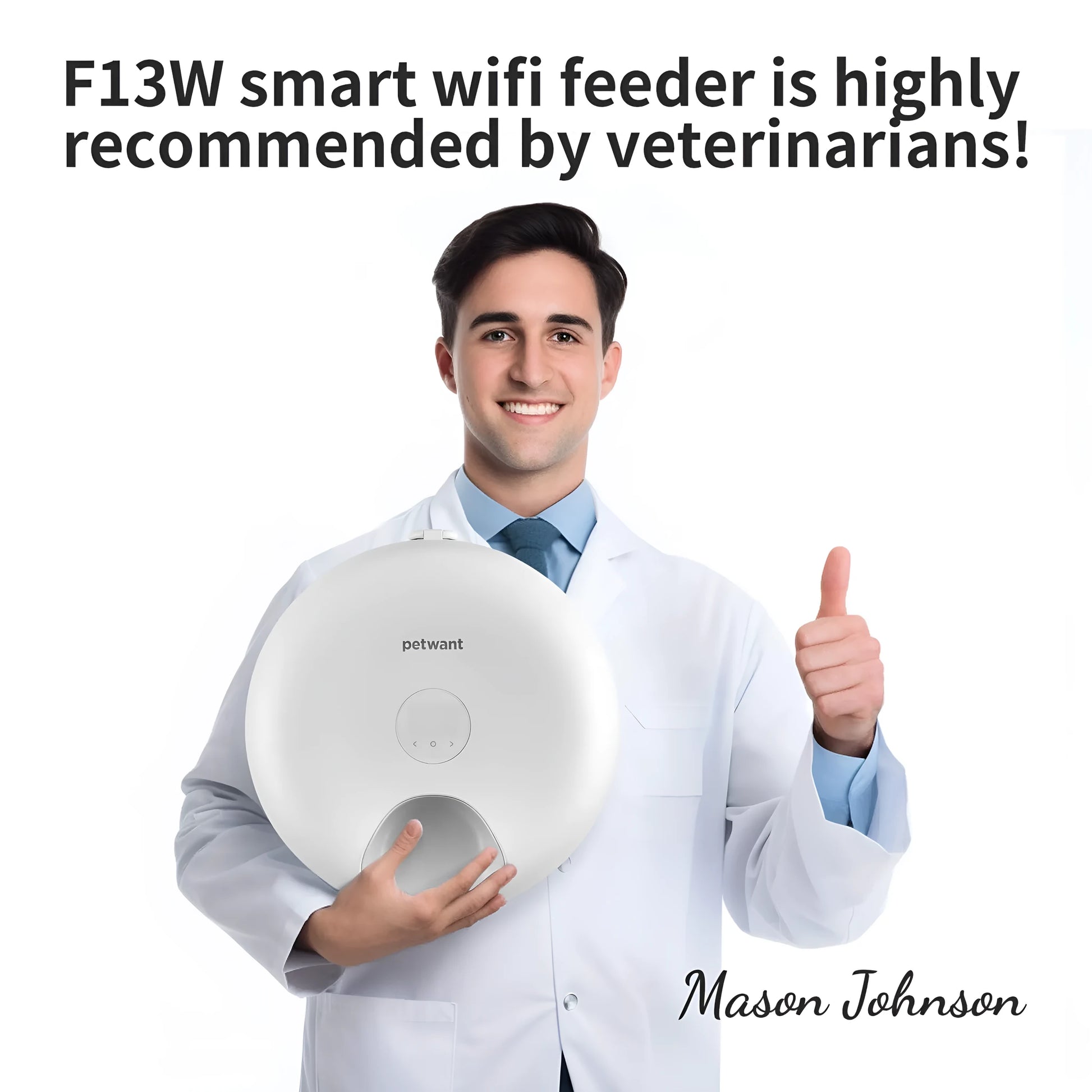 Donut Frost WiFi 6 automatic pet food dispenser with app control and ice packs for freshness