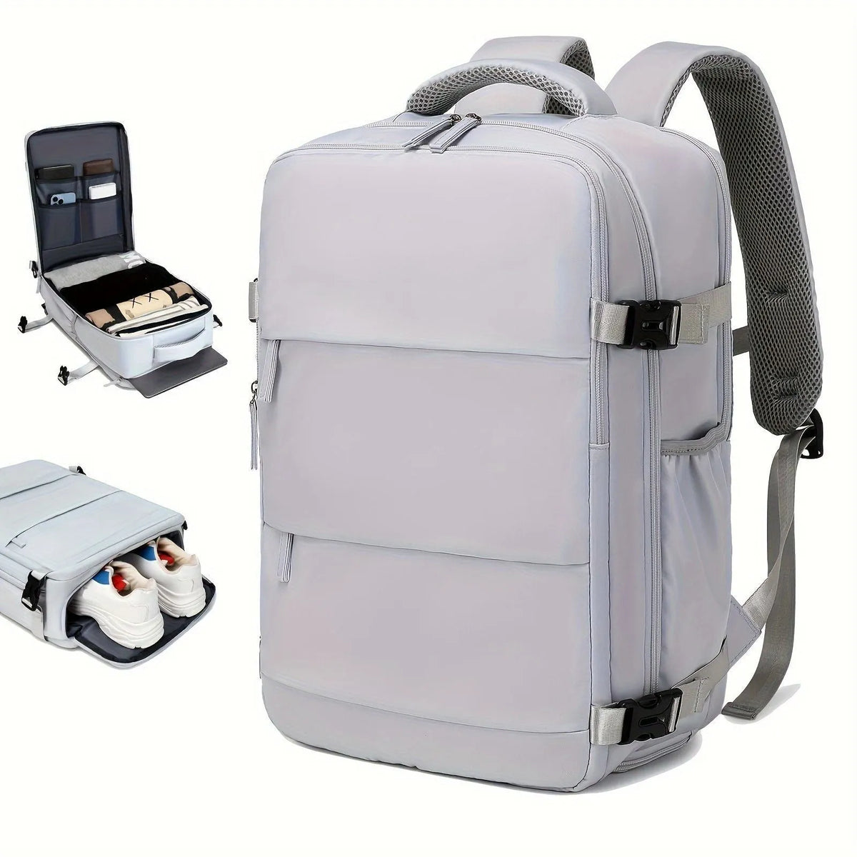 Large multifunctional men's luggage backpack in nylon with 20-35L capacity for travel