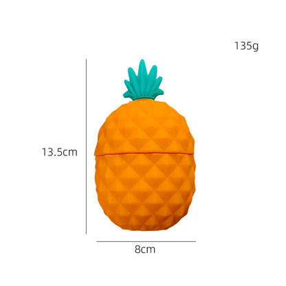 Silicone facial ice roller mold measuring 14.5cm by 7cm with pineapple and single horn style options
