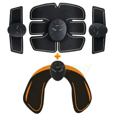 EMS hip muscle training stimulator with host unit and buttock patch for abdominal toning and buttock lifting