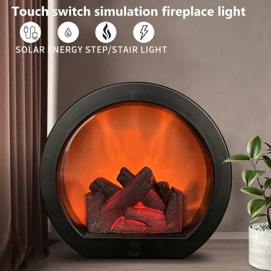 Dynamic Vision 3D Flame Touch Simulation Fireplace Lantern with realistic flame effect