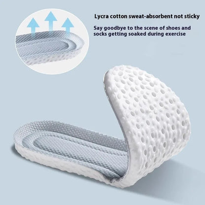 Breathable deodorant sports insoles in grey, black, or orange with high elastic PU construction and cut-to-fit sizing