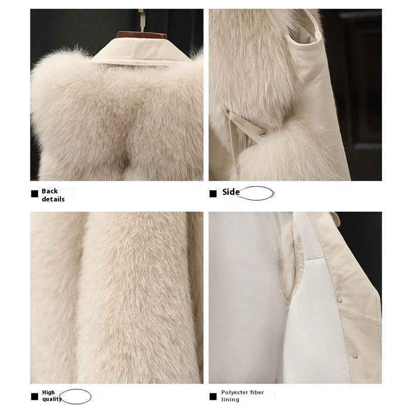 Elegant women's artificial fur vest in milk tea and camel colours for autumn and winter