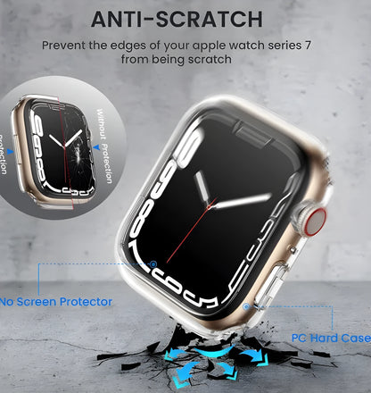 PC Tempered Film protective case for Apple Watch in various colours and sizes.