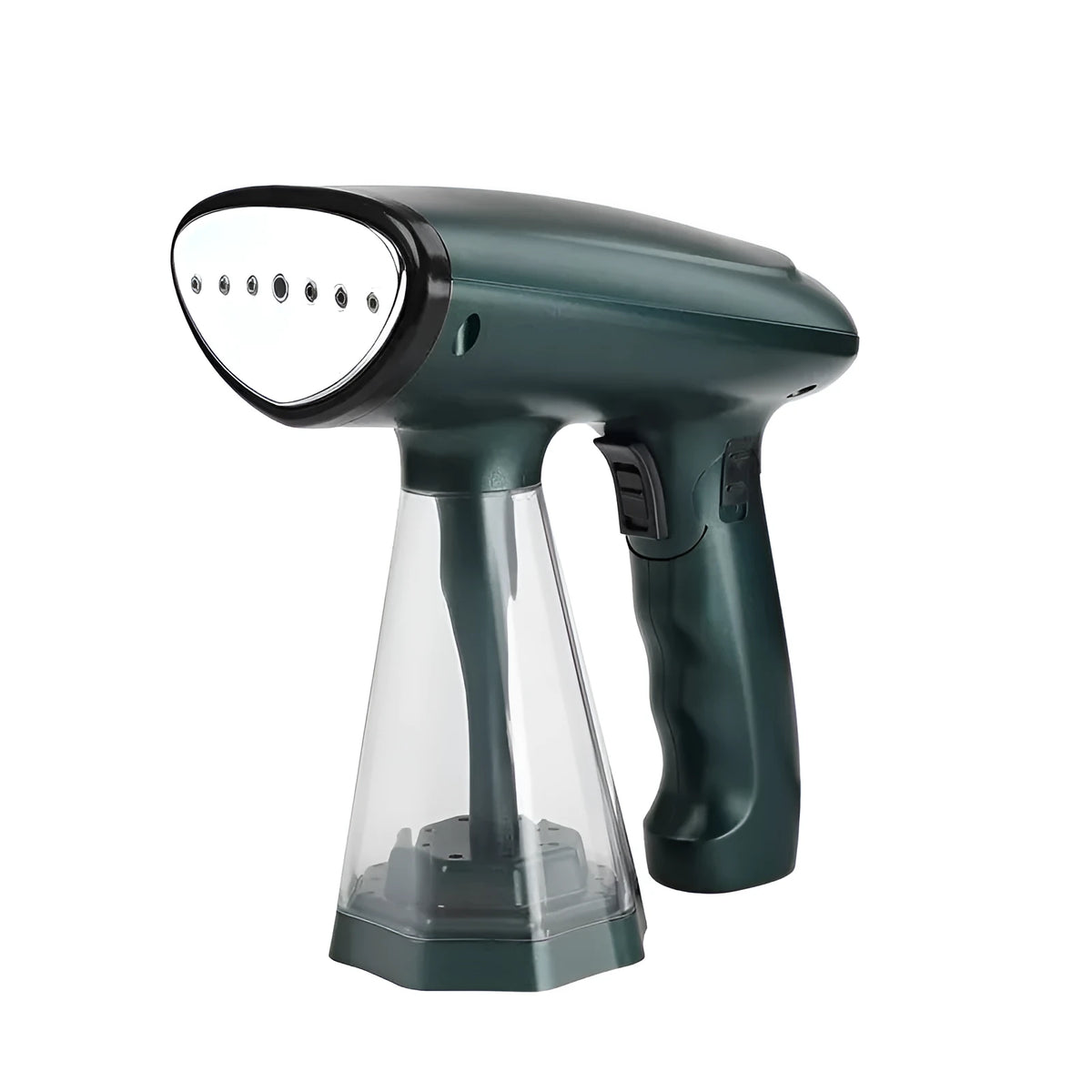 Handheld ironing machine 1500W with detachable 200ml tank and folding handle in blackish green
