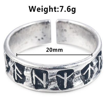Adjustable geometric symbol ring in ancient silver finish, unisex vintage design