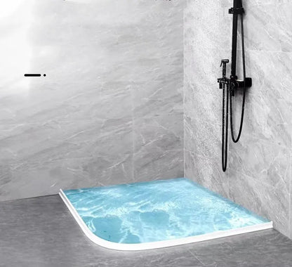 Flexible TPE waterproof strip for bathroom floor water blocking in black, grey or white colours
