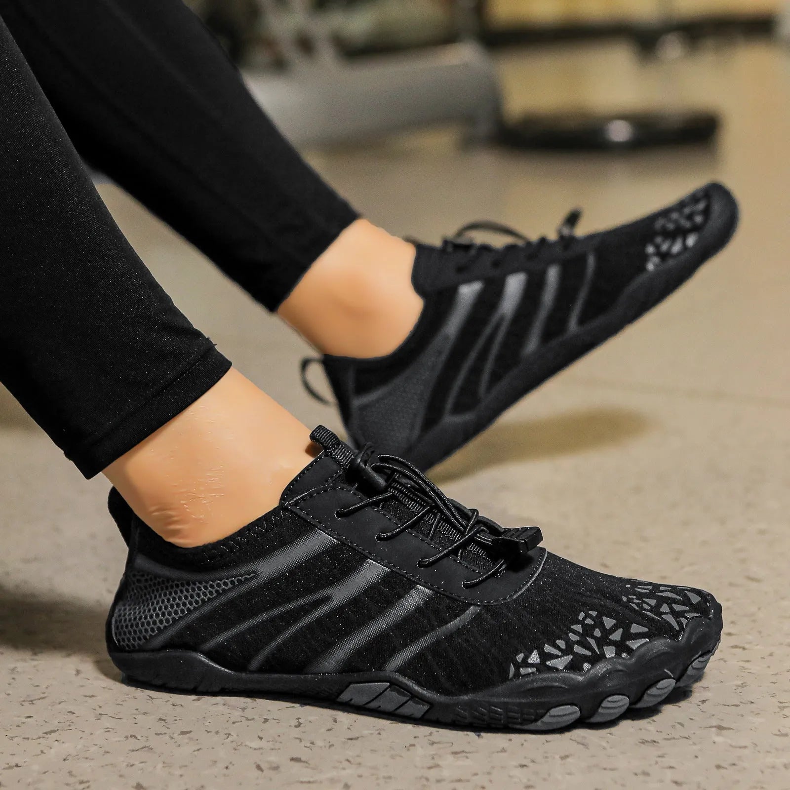 Beach running shoes with Lycra stretch fabric uppers in various colours for upstream sports