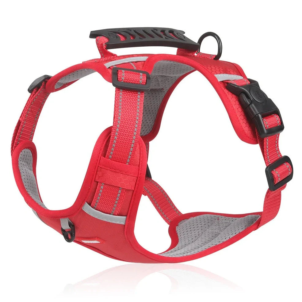 Reflective pet chest strap in multiple colours with adjustable design for night walk safety