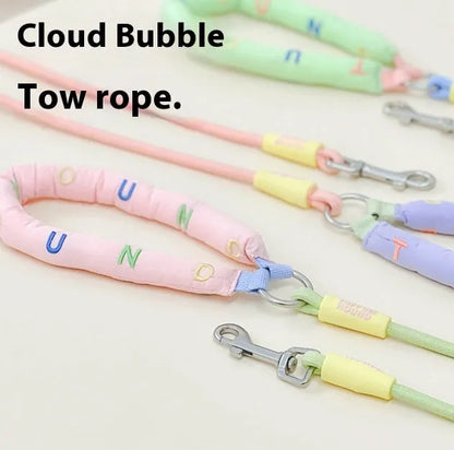 Polyester dog leash with hand holding rope in four colour options for small medium large dogs