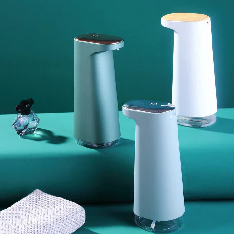 Automatic soap dispenser with motion sensor for hands-free, touchless handwashing in kitchen and bathroom