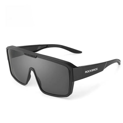 Cycling goggles with polarised lenses and large frame in various colour options