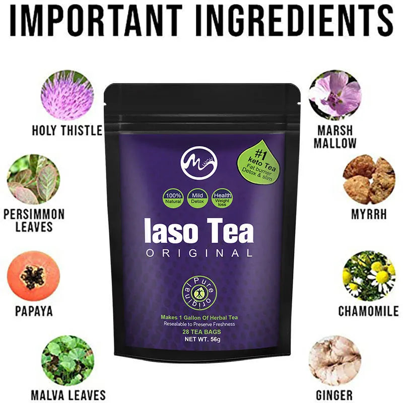 Single bag of sugar-free instant slimming tea with cold soak preparation.
