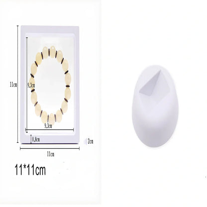 Black 11x11cm suspended 3D floating display frame holding a coin, with square base for stable collectible showcase