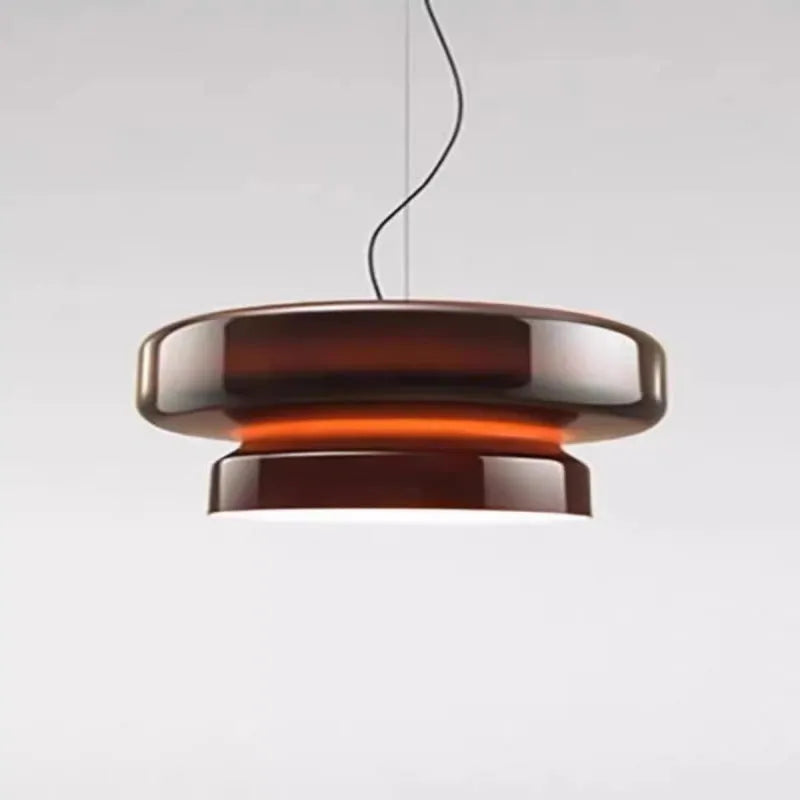 Modern glass chandelier ceiling light with 36cm dimensions in four colour options
