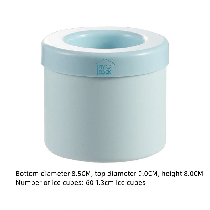 Portable 2-in-1 ice bucket mold with lid for kitchen and outdoor use