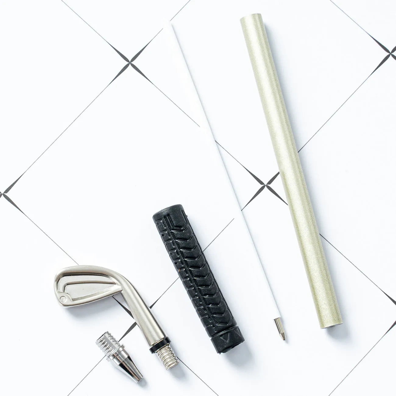 Three metal ballpoint pens with 0.7mm bullet-type points and normal ink refills